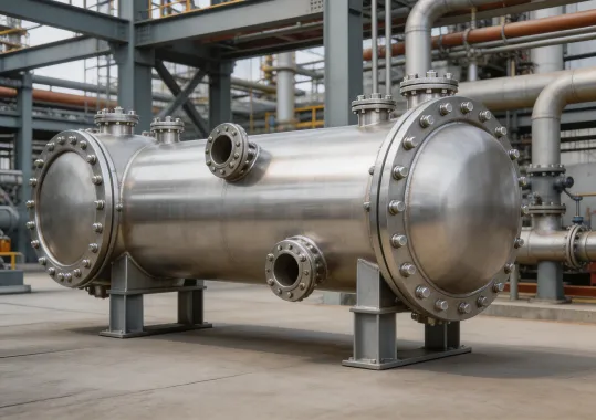 Shell-and-tube heat exchanger in chemical plant